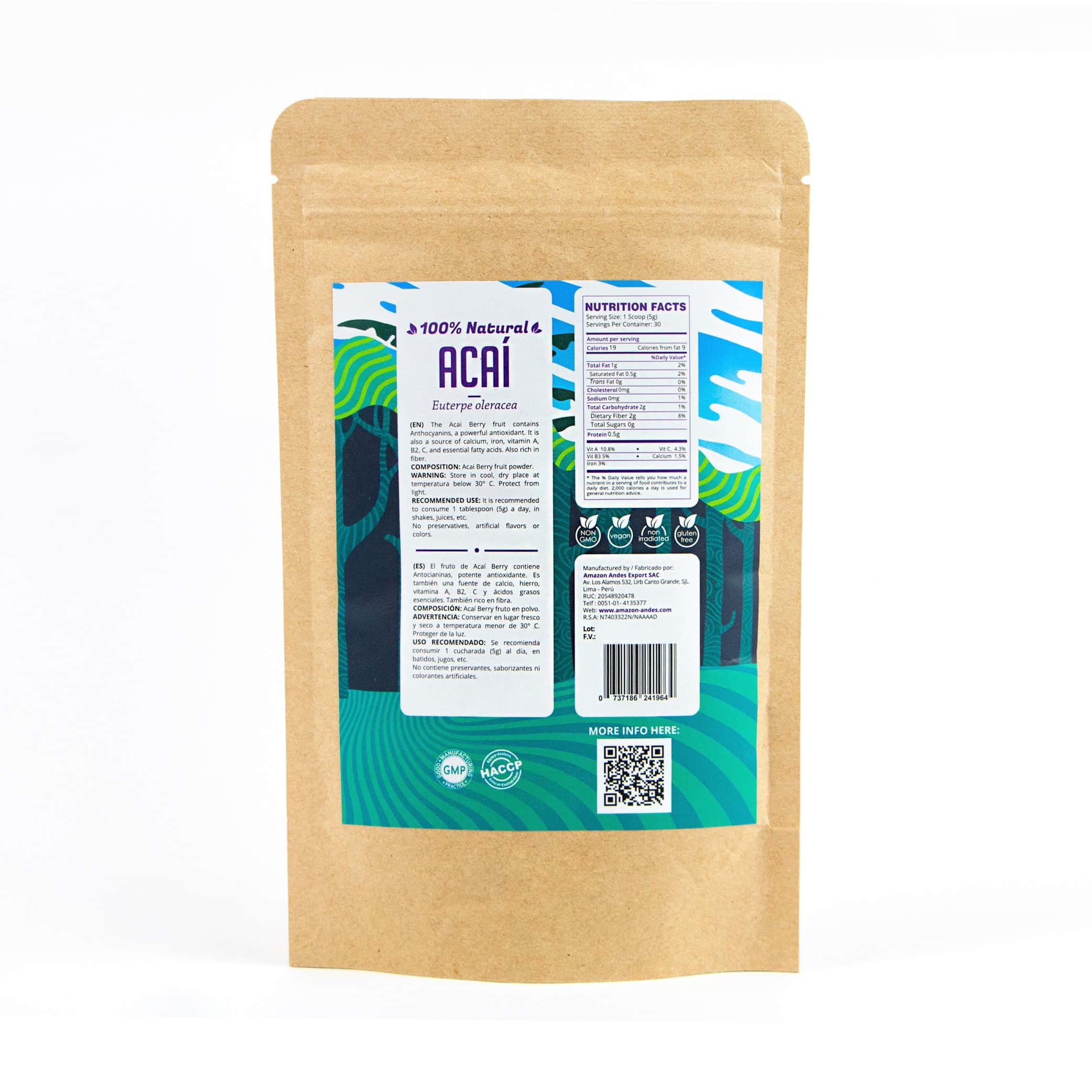 Açaí en polvo liofilizado | 150 g — imagen 2