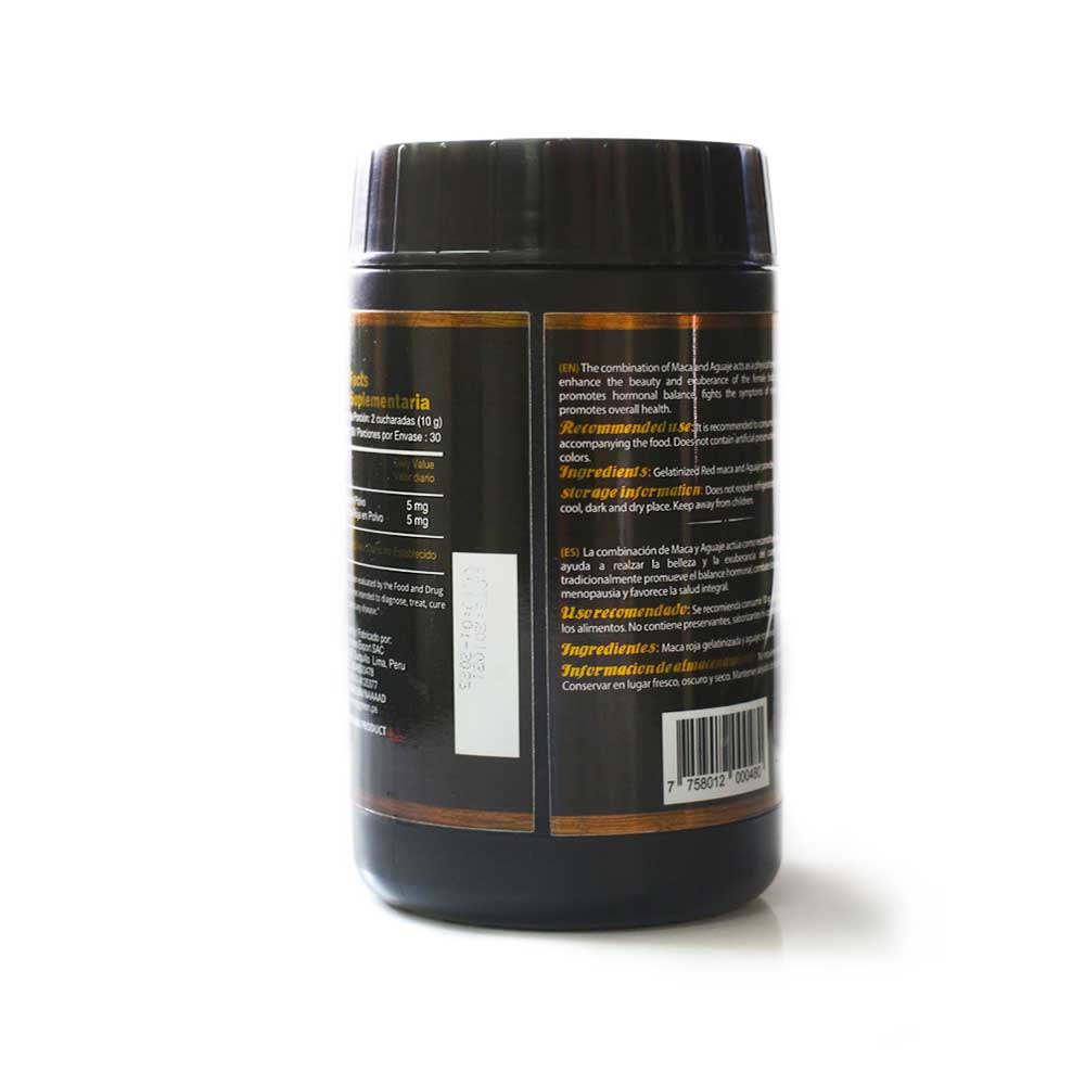 Red Maca + Aguaje Powder Blend | Female Vitality & Hormonal Balance | 300 g (10.6 oz) | Vegan, Non-GMO — image 2