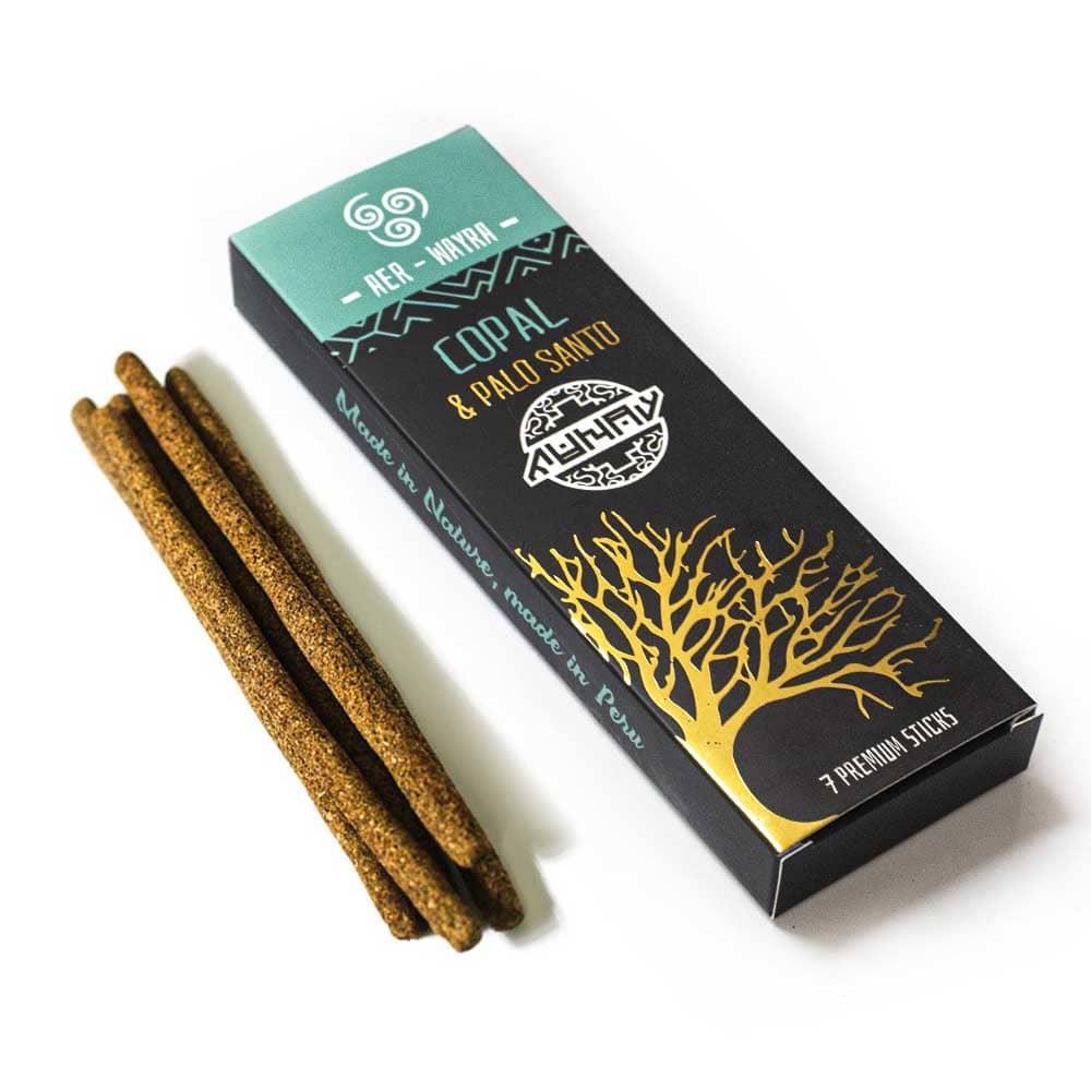 Copal & Palo Santo Premium Incense Sticks | Air Element Serenity | 7 Handcrafted Sticks from Peru