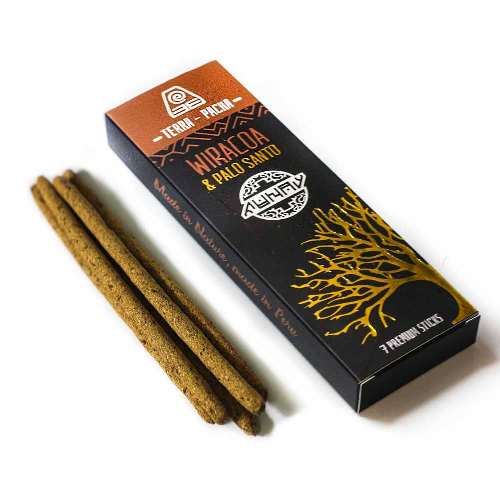 Wiracoa & Palo Santo Premium Incense Sticks | Earth Element Grounding | 7 Handcrafted Sticks from Peru